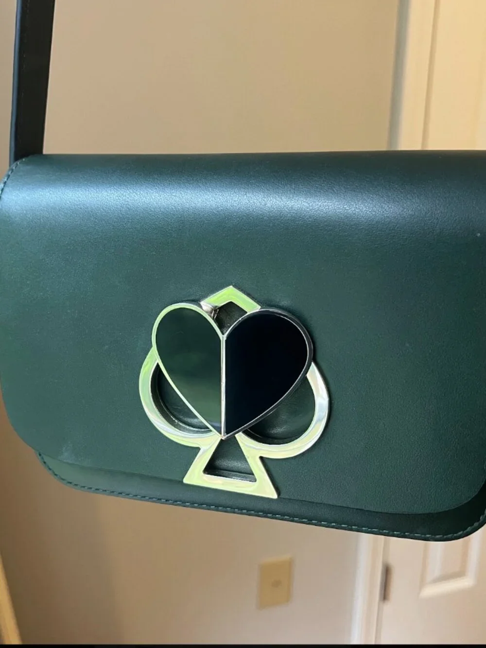 kate spade Nicola Twistlock Small Shoulder Bag in Deep Evergreen